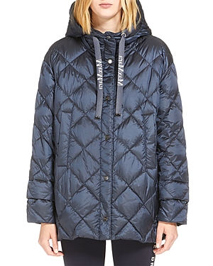 Max Mara Cisoft Puffer Jacket - Cube In Midnight Blue