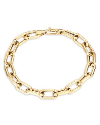 Adina Reyter - Polished Wide Chain Link Bracelet in 14K Yellow Gold