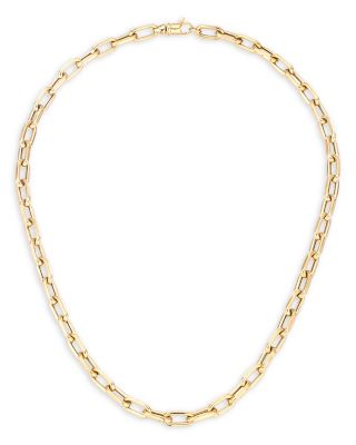 Adina Reyter - 14K Yellow Gold Oval Link Collar Necklace, 16"