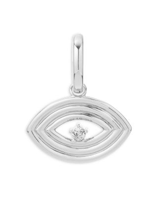 Adina Reyter - Sterling Silver Diamond Groovy Evil Eye Pendant