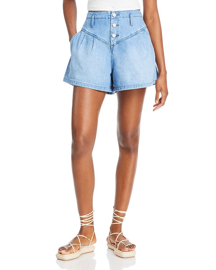 BLANKNYC Cotton High Waisted Denim Shorts Bloomingdale s