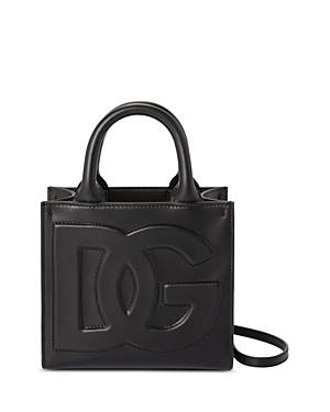 Dolce & Gabbana Daily Leather Small Tote In Black