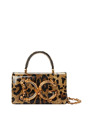 Dolce & Gabbana Dg Girls Top Handle Leopard Print Bag