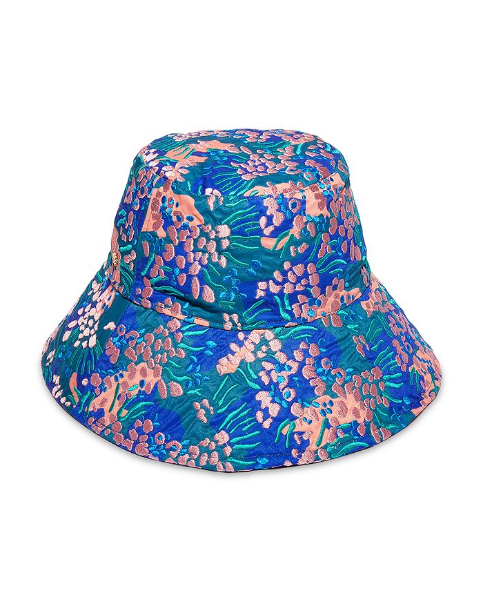 Lele Sadoughi Embroidered Long Brim Bucket Hat | Bloomingdale's