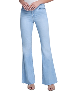 L AGENCE L'AGENCE SERA MID RISE FLARED JEANS IN BLUE CLOUD