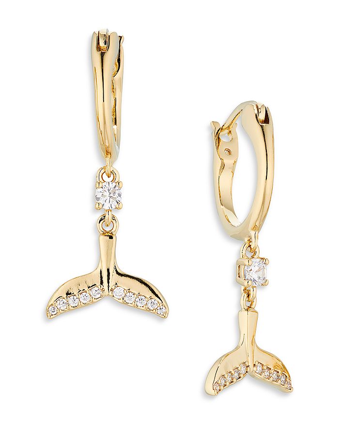 Nadri - Mermaid Tail Drop Earrings in 18K Gold Plated