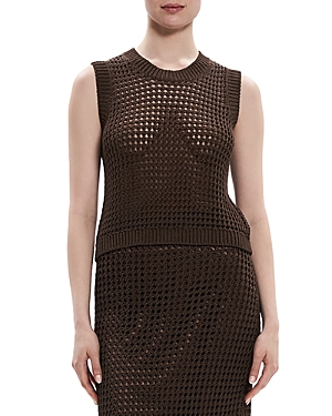 THEORY COTTON KNITTED MESH TANK