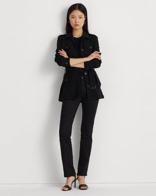 Mid Rise Straight Super Stretch Jeans in Black