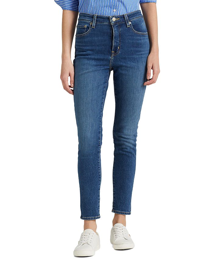 Ralph Lauren High Rise Ankle Skinny Jeans | Bloomingdale's