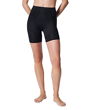 Shop Spanx Haute Contour Bike Shorts In Very Black