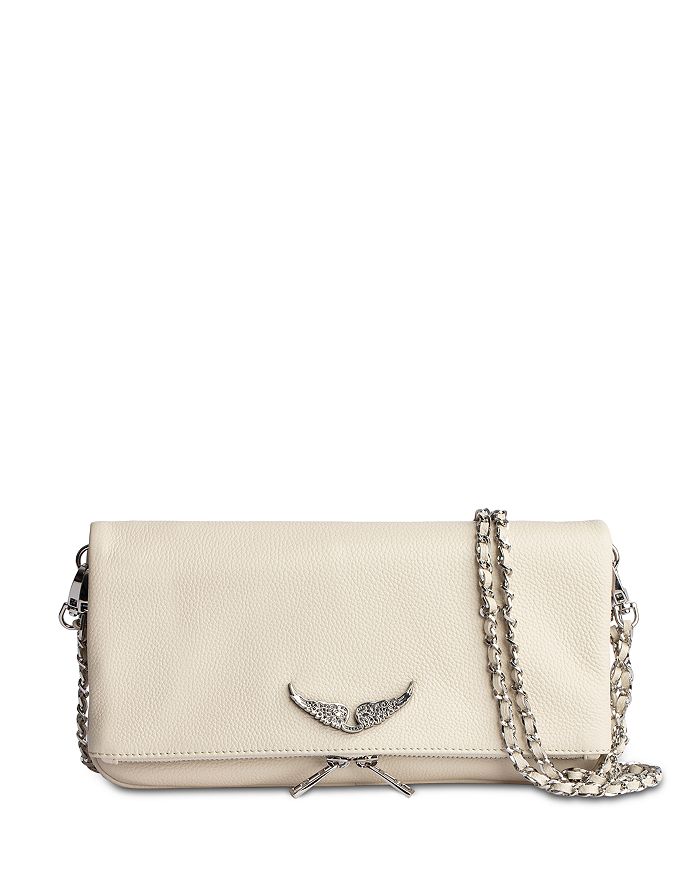 Zadig & Voltaire Rock Swing Your Wings Leather Clutch Bag | Bloomingdale's