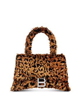 Balenciaga - Hourglass Small Handbag With Strap With Leopard Print
