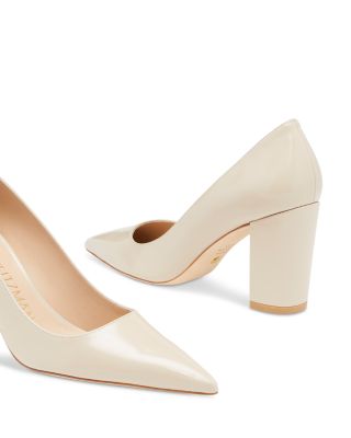 Women's Stuart 85 Pointed Toe Block Heel Pumps