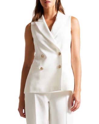 Ted Baker Llaylaj Double Breasted Twill Sleeveless Jacket | Bloomingdale's