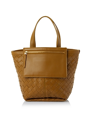 Shop Bottega Veneta Small Flip Flap Shoulder Bag In Acorn/brass