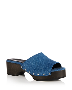 Rag & Bone Mara Denim Platform Clogs In Denim