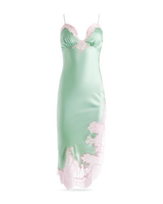 green emerald velvet dress Alice + Olivia