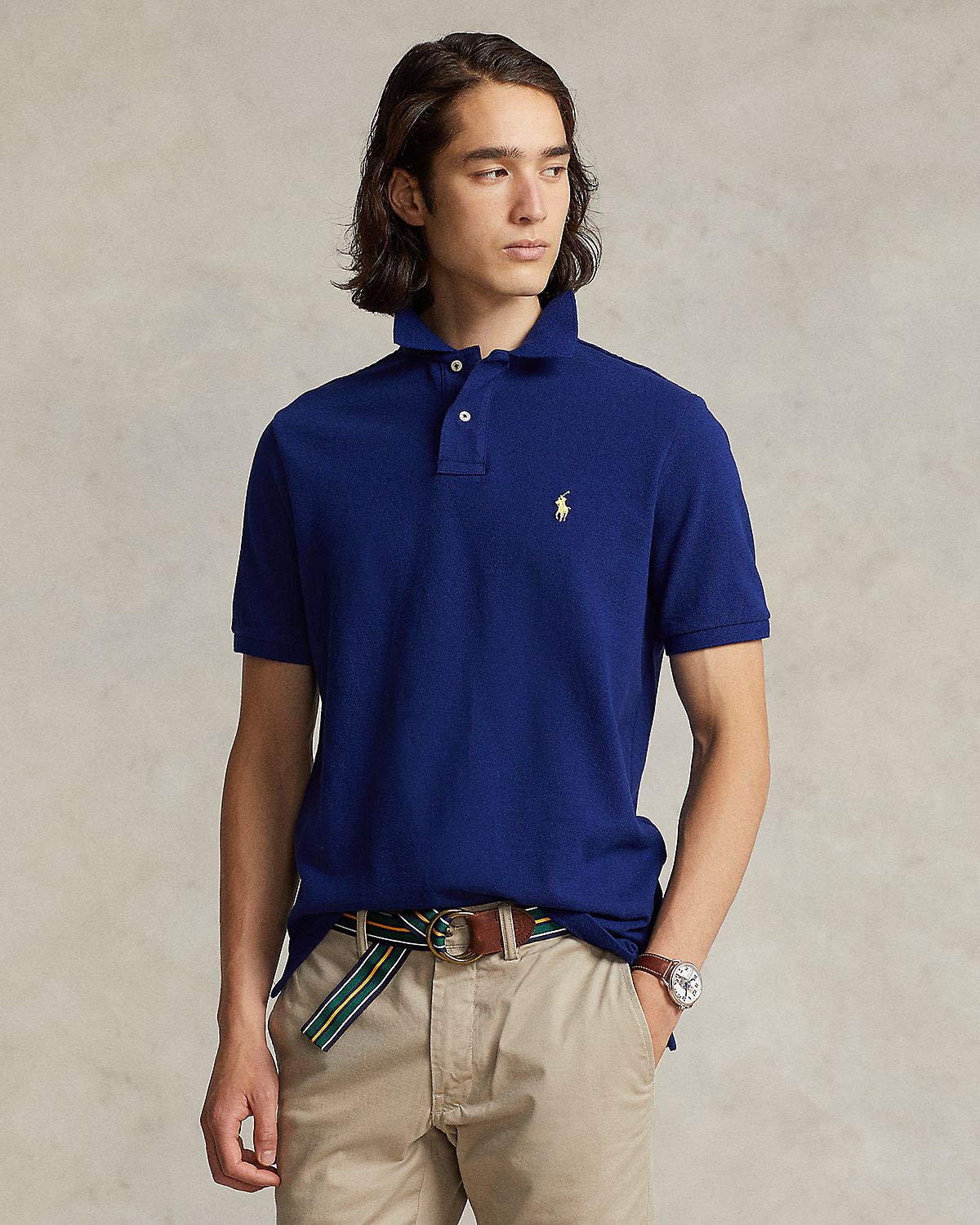 Polo Ralph Lauren Custom Slim Fit Mesh Polo Shirt