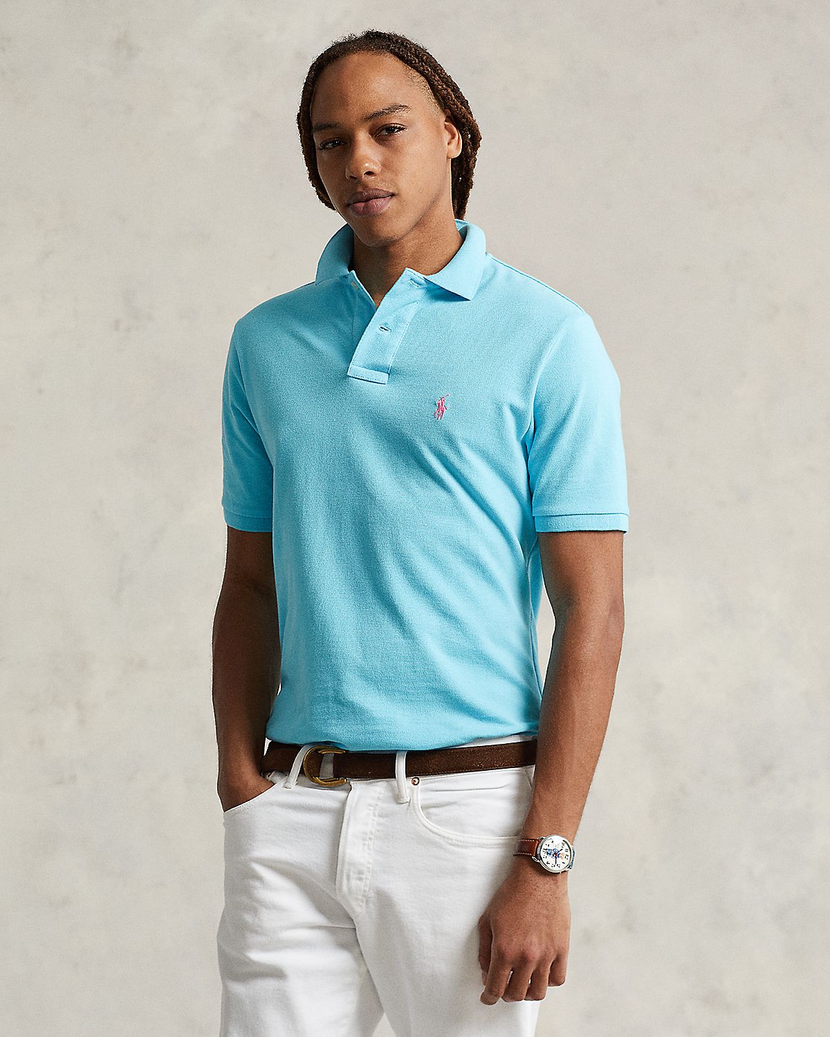 Polo Ralph Lauren Custom Slim Fit Mesh Polo Shirt