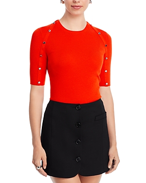 Hugo Boss Famistosa Wool-blend Sweater In Bright Orange