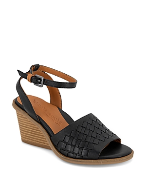 Shop Gentle Souls By Kenneth Cole Women's Nadia Ankle Strap Wedge Sandals In Black