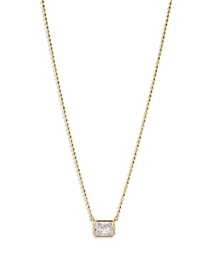 NADRI CUBIC ZIRCONIA PENDANT BALL CHAIN NECKLACE, 16 - 18