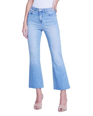 L'agence Kendra High-Rise Cropped Flare Leg cheapest Jeans White Women's Size 26