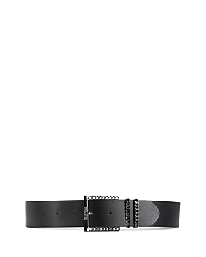 THE KOOPLES CHAIN BUCKLE LEATHER BELT