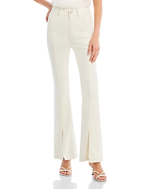Cinq À Sept Cinq A Sept Shanis Slit Hem Pants In Gardenia
