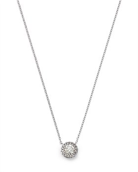 Bloomingdale's - Diamond Halo Pendant Necklace in 14K White Gold, 1.0 ct. t.w.  