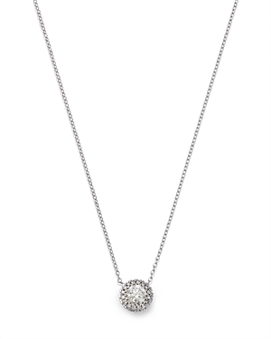 Bloomingdale's Diamond Halo Pendant Necklace in 14K White Gold, 1.0 ct. t.w.
