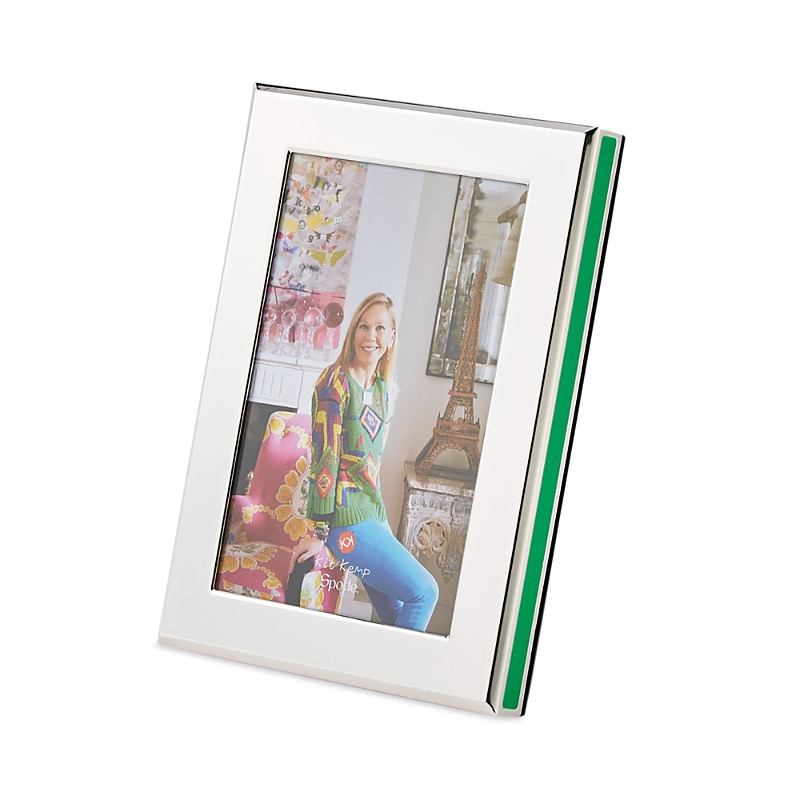 Spode Cabana Photo Frame, 4" X 6" In Silver