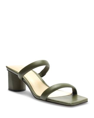 Women's Ully Lo Square Toe Slip On Sandals In Military Green