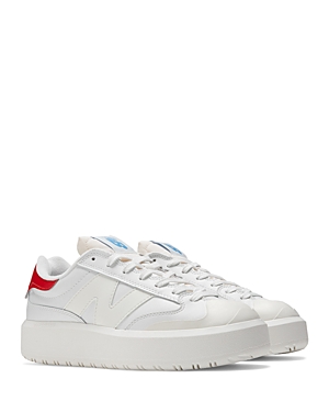 Shop New Balance Women's Ct302 Low Top Sneakers In White/orange