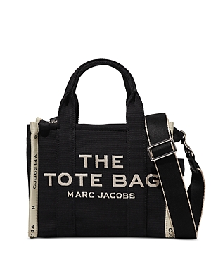 Marc Jacobs The Jacquard Small Tote Bag In Black/natural