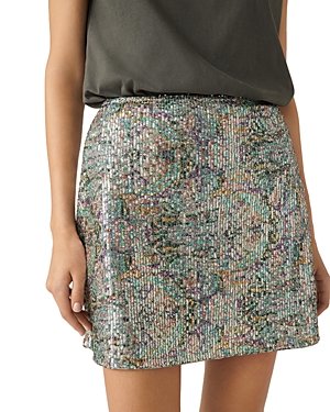 Shop Ba&sh Ba & Sh Zita Sequined Mini Skirt In Multicolor