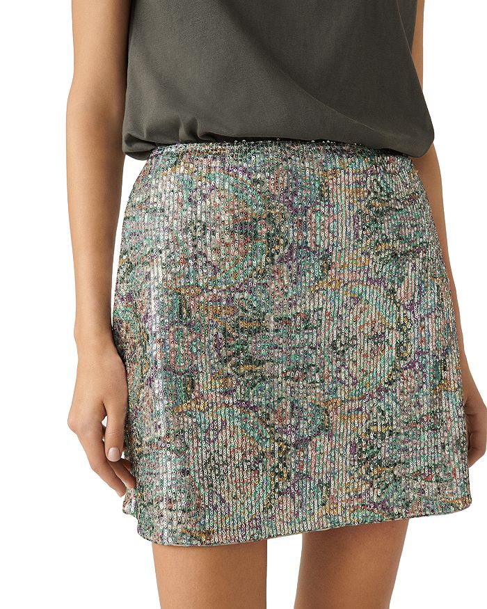 ba&sh Zita Sequined Mini Skirt | Bloomingdale's