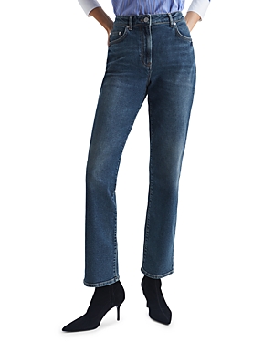 REISS PHILLIPA BOYFRIEND JEANS IN MID BLUE