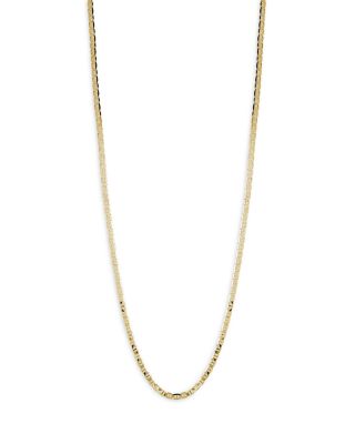 Milanesi And Co - 18K Yellow Gold on Sterling Silver 3mm Mariner Link Chain Necklace