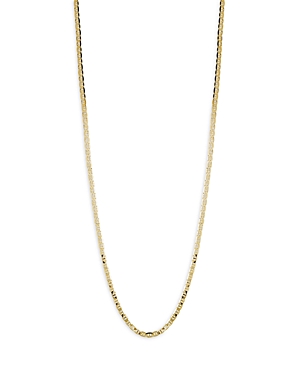 18K Yellow Gold on Sterling Silver 3mm Mariner Link Chain Necklace, 24