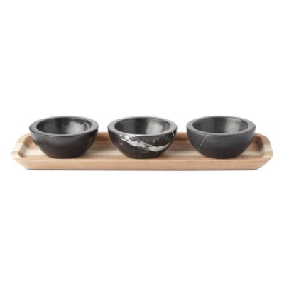 LX Collective Tray with 3 Dip Bowls