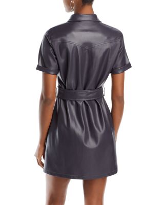 slim fit dress slacks Lucy Paris Black Faux Leather Top main image 0