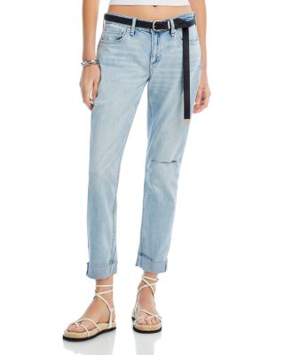 rag & bone - Dre Mid Rise Slim Boyfriend Ankle Jeans in Whitehaven