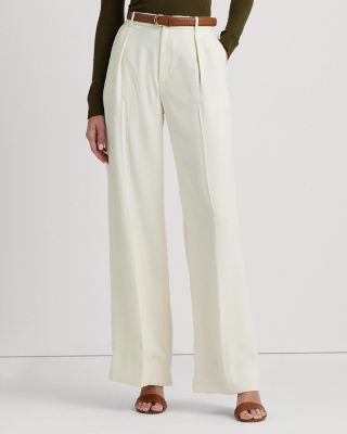 Pleated High Rise Wide Leg Pants