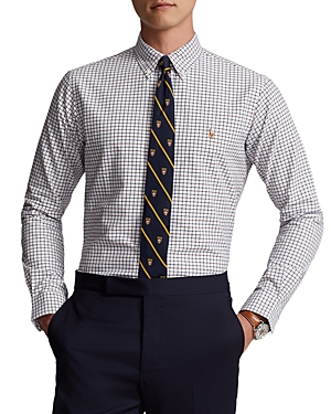 Polo Ralph Lauren Classic Fit Checked Oxford Shirt In White/wine Multi