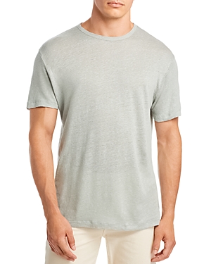 Alex Crane  Sun Regular Fit Linen Tee In Steel