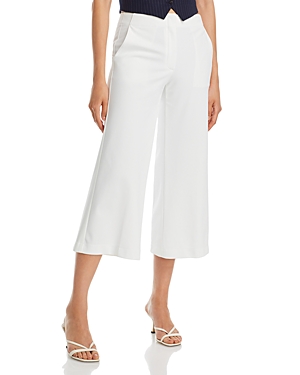 Theory Straight-leg Pull-on Pant In Linen-viscose In Ivory