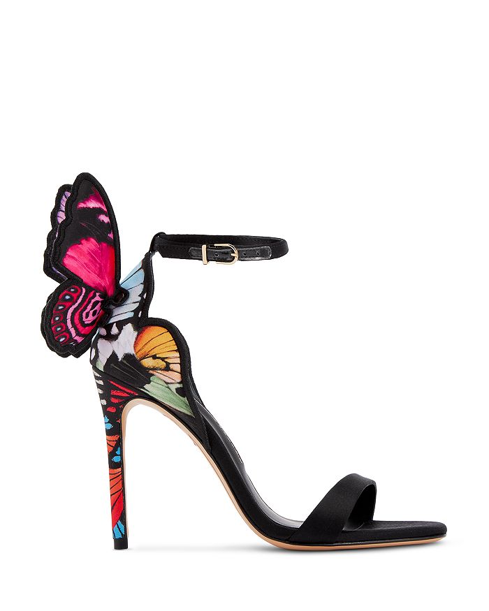 Shop Sophia Webster Women's Chiara Embroidered Butterfly Stiletto Sandals In Black Multi