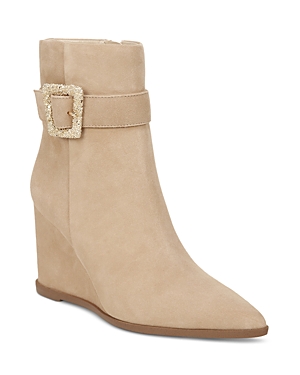 SAM EDELMAN WOMEN'S WESLIE POINTED TOE WEDGE BOOTIES