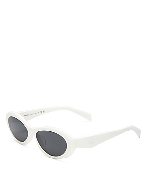 Prada Cat-eye Frame Sunglasses In White/gray Solid